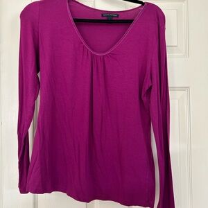 Banana Republic Magenta Long Sleeve Top
